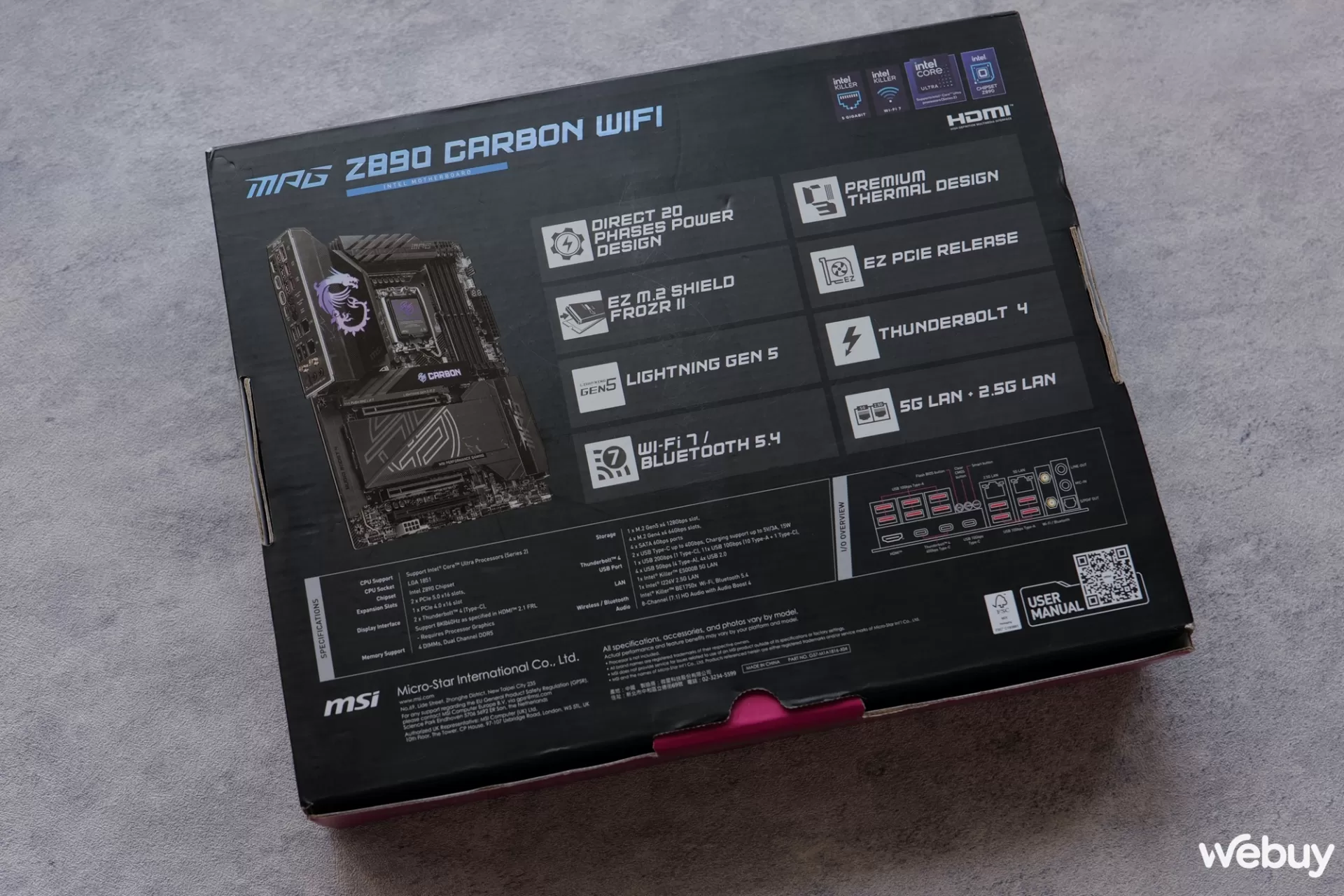 Trên tay MSI MPG Z890 CARBON WIFI: Thêm một lựa chọn bo mạch chủ dành cho Intel Core Ultra 200S có tính tiện lợi cao- Ảnh 2. Trên tay MSI MPG Z890 CARBON WIFI: Thêm một lựa chọn bo mạch chủ dành cho Intel Core Ultra 200S có tính tiện lợi cao- Ảnh 2.